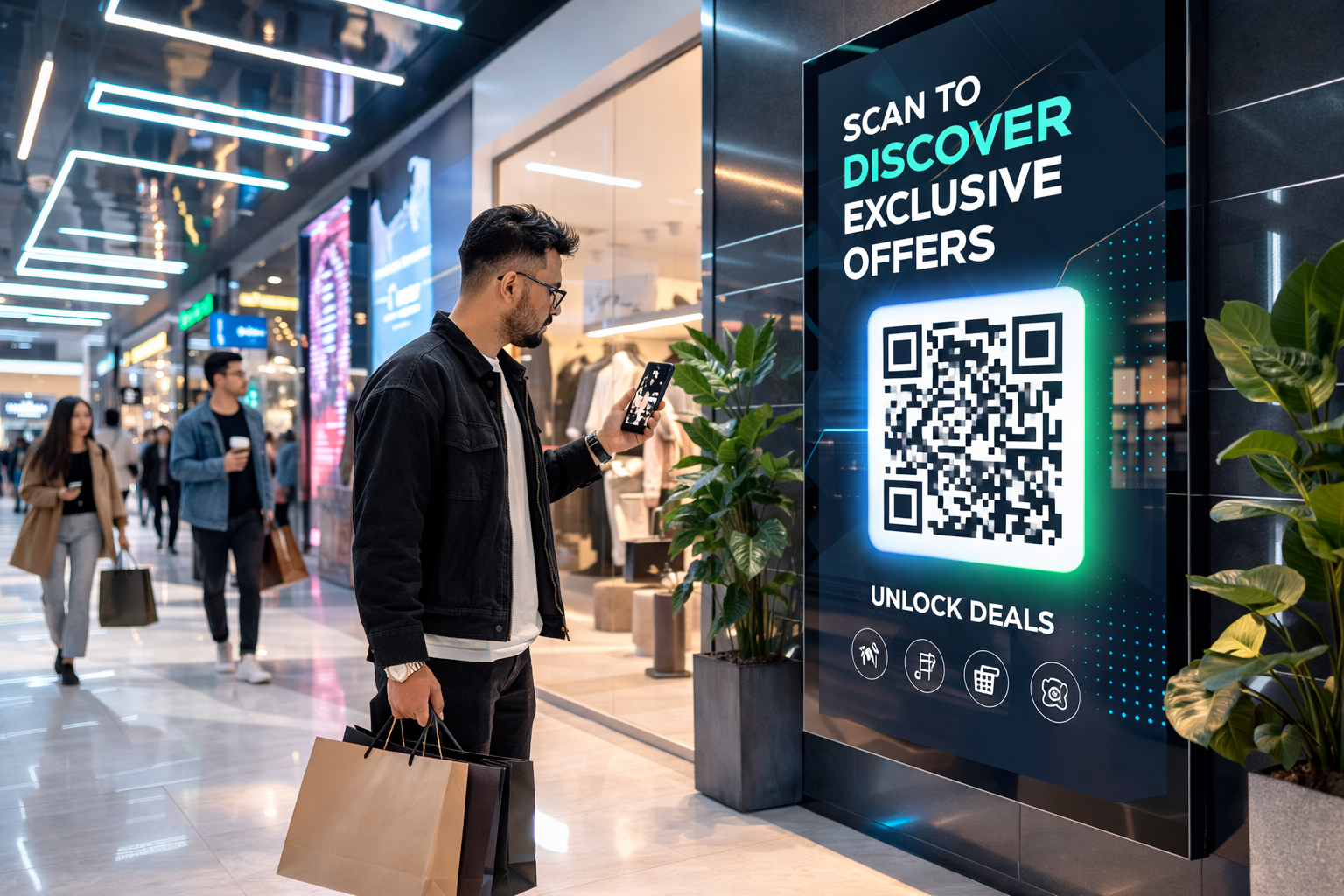 Marketing campaign QR code display